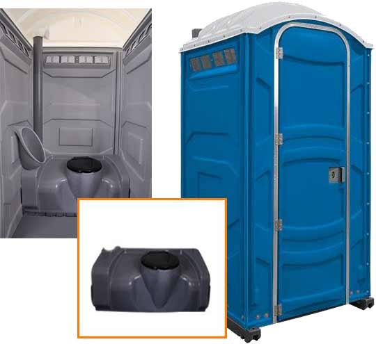 Purple Standard Portable Restroom - Jefferson Portable Toilet Rental